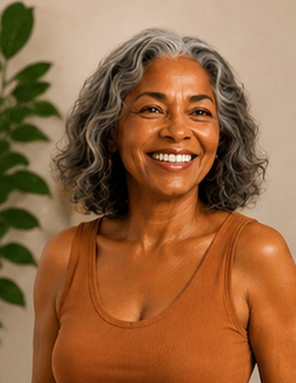 Woman 39+ representing confidence