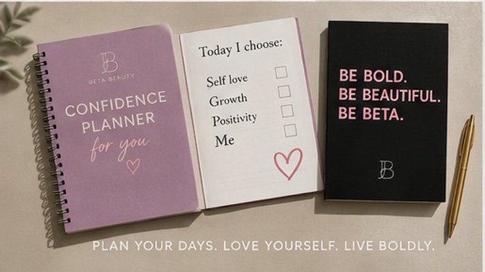 Beta BEAUTY planner and confidence tools concept